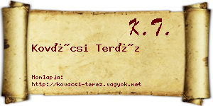 Kovácsi Teréz névjegykártya